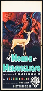 THE WORLD IS WONDERFUL MARTINATI 1956 ANIMAL WORLD PLAYBILL POSTER - Picture 1 of 1