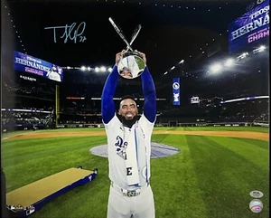 TEOSCAR HERNANDEZ DODGERS SIGNED 16X20 2024 HOME RUN DERBY CHAMPION PHOTO PSA - Picture 1 of 4
