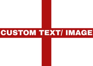 Personalised Saint Georges Flag - Custom Saint Georges Flag. 3X5FT. 4 Eyelets. - Picture 1 of 1