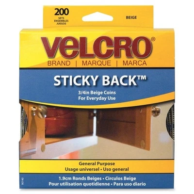 for Velcro 90140 Sticky Back Hook & Loop Dot Rolls - 200 Set - Beige (90140_40) - Image 1 of 4