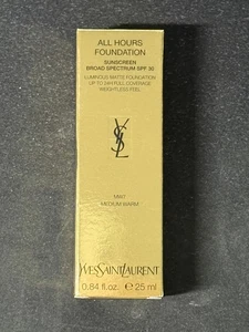 YSL All Hours Luminous Matte Foundation SPF 30 MW7 Medium Warm 0.84 oz/25 ml New - Picture 1 of 2