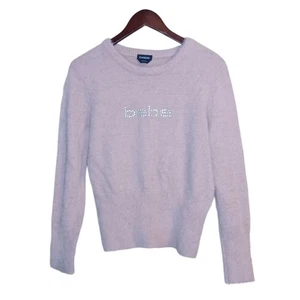 Suéter difuso Bebe para mujer rosa estrás talla grande - Imagen 1 de 3