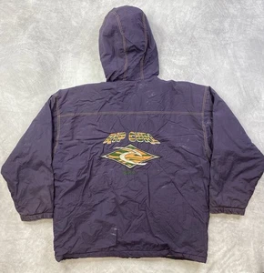 Vintage Rip Curl Jacket Size XL Hooded Full Zip Embroidered 90s Nylon - Picture 1 of 18