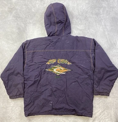 Vintage Rip Curl Jacket Size XL Hooded Full Zip Embroidered 90s Nylon - Image 1 of 4