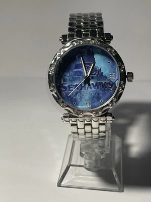 Seattle Seahawks NFL Women's Luxury Stainless-Steel Watch-(RARE) NEW - Image 1 of 4