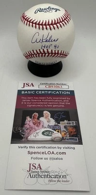 AL KALINE DETROIT TIGERS SIGNED HALL OF FAME "HOF 80" BALL ROMLB - JSA COA - Image 1 of 4