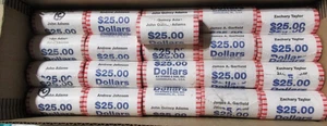 Unopened   Presidential $1 Dollar coins- bank and mint rolls-BU-$25 fCE VALUE - Picture 1 of 4