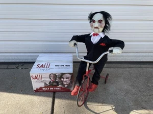RARE Saw Billy The Puppet Riding Tricycle 38” Animatronic *DISPLAY/NOT WORKING** - Picture 1 of 10