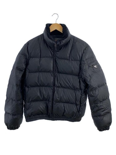 Piumino PRADA 52 nylon nero tinta unita saffiano