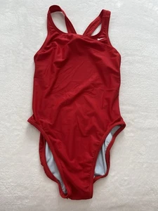 Nike Einteiler Rot Wettkampf Badeanzug Hydrastrong Fastback Größe 10 - Bild 1 von 8