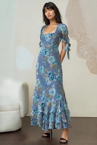Yumi Kim Lydia Kleid in Celestica Crystal Blue Größe L Neu mit Etikett - Bild 1 von 17