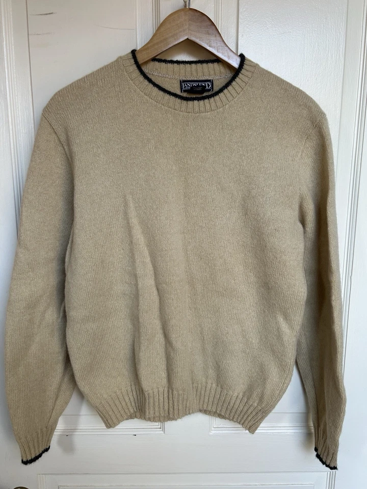 VTG Lands End Women’s Wool Sweater Cream Made In USA Small - Image 1 of 4