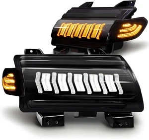 FRONT LED FENDER TRUN SIGNAL LIGHTS FOR JEEP WRANGLER JL GLADIATOR JT 2018-2024 - Picture 1 of 9