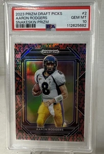 2023 Aaron Rodgers Prizm Draft Picks Snakeskin PSA 10 Gem SP Case Hit Low Pop 🔥 - Bild 1 von 3