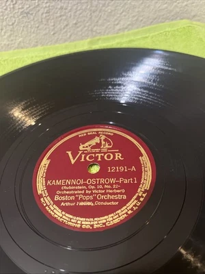 Victor 78 Rpm Record 12191 / Kamennoi-ostrow Pt1 & Pt2 Boston Pops Orchestra VG+ - Image 1 of 4