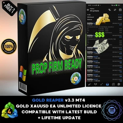 v3.3 Gold Reaper EA Expert Advisor MT4 Metatrader forex scalping bot prop firm - Image 1 of 4