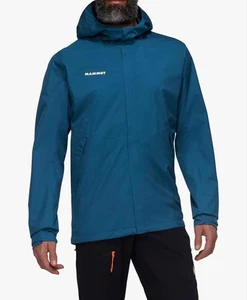 Mammut Alto Waterproof Hardshell Hooded Jacket Men Blue - Picture 1 of 7
