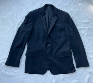 JOHN VARVATOS schwarzes 2-teiliges Anzug Set Größe 44R Sakko 36x33 Hose 100% Wolle - Bild 1 von 18