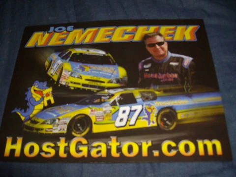 2010 JOE NEMECHEK #87 HOSTGATOR VER. 2 NASCAR POSTCARD Cover