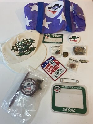 NASCAR SKOAL BANDIT RACING Harry Gant #33 Snap Back Hat Cap Fan Package Pins Bag - Image 1 of 4