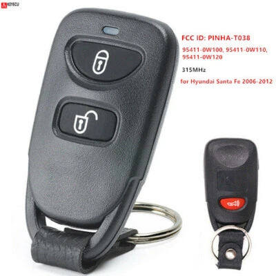 For Hyundai Santa Fe 2006 2007 2008 09 - 2012 Remote Fob 95411-0W100 0W110 0W120 Foto 1 de 3