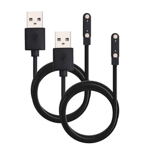 Charging USB Cable (2 Pin Magnetic) for Smart Watch Bluetooth Devices 7.6mm - Picture 1 of 5