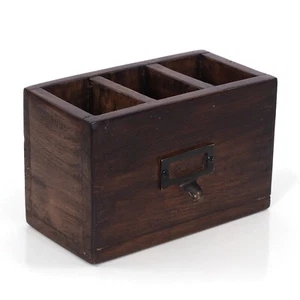 RETRO STIFTEBOX "BOX 18" | 12x19x10cm (HxBxT), Recyclingholz | Stiftehalter - Bild 1 von 6