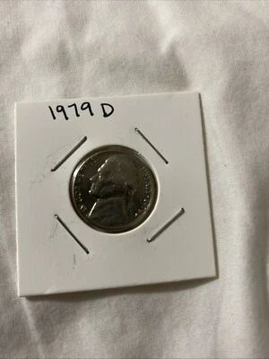 1979 D Jefferson Nickel Struck Through Grease Error - Image 1 of 4