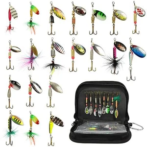 20/30 Stk Spinner Blinker Set Angeln Kunstköder Hecht Barsch Zander Forelle - Bild 1 von 19