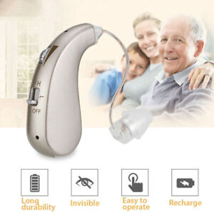 Rechargeable Digital Hearing Aids Behind Ear Sound Voice Amplifier Adjustable