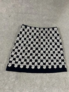 Falda Boden Mujer Us 6P Reino Unido 10 P Azul Blanco Floral Vid Bordada Forrada ALine - Imagen 1 de 10