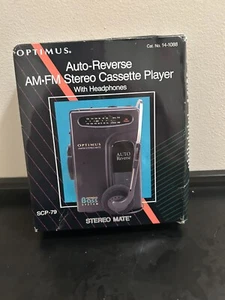 OPTIMUS SCP-79 STEREO CASSETTE TAPE PLAYER NIB - Picture 1 of 4