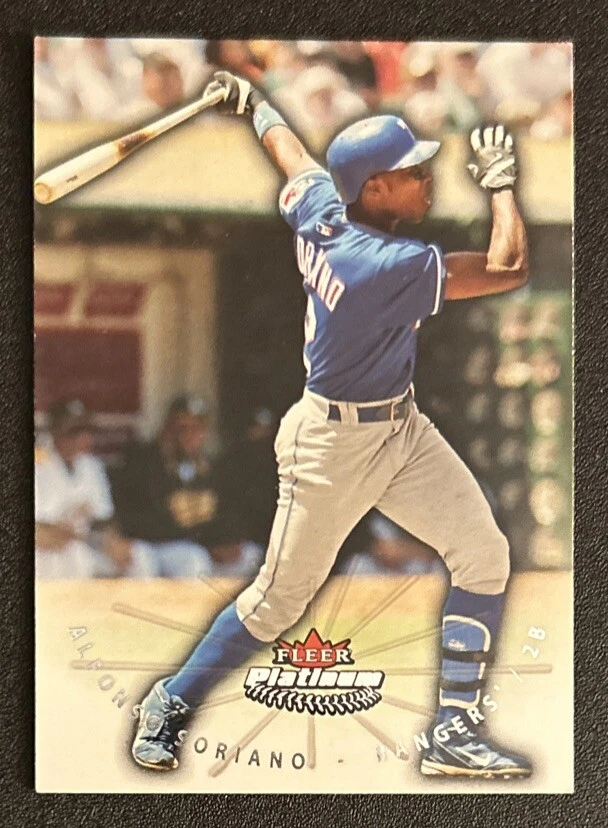 2005 Fleer Platinum Alfonso Soriano Baseball Card #83 Rangers OF EX - Image 1 of 2