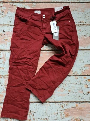Street One Hose Damen 7/8 Strechhose Chrissi Rot weinrot (237) NEU  - Bild 1 von 3