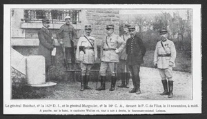 1929 -- LES GENERAUX BOICHUT ET MARGOULET DEVANT LE PC DE FLIZE . 3W946 - Foto 1 di 1