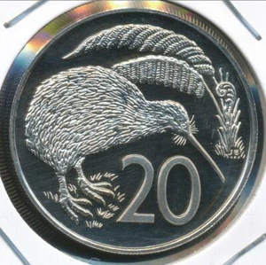 New Zealand, 1986 Twenty Cents, 20c, Elizabeth II - Proof - Picture 1 of 3