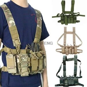 Tactical Chest Bags Military Vest Holster Hunting Two Way Walkie Talkie Holder