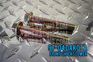 2x 1997 2004 Dodge Dakota 4x4 Front Shock Lower Bolt Kit - Picture 1 of 3