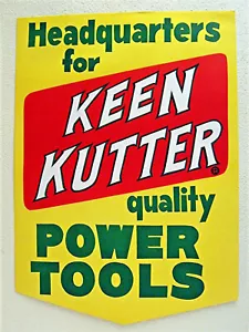 Vintage Keen Kutter Elektrowerkzeuge Baumarkt Papierschild unbenutzt alter Ladenbestand - Bild 1 von 1