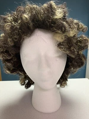 Peluca Étnica Natural Marrón Retro Afro Disco Disfraz Años 70 80 Rizado De Colección Juegos con disfraces Foto 1 de 3