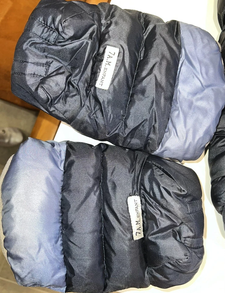 Manguitos/guantes para cochecito 7 AM enfant Warmmuffs en carbón metatálico/azul Foto 1 de 3