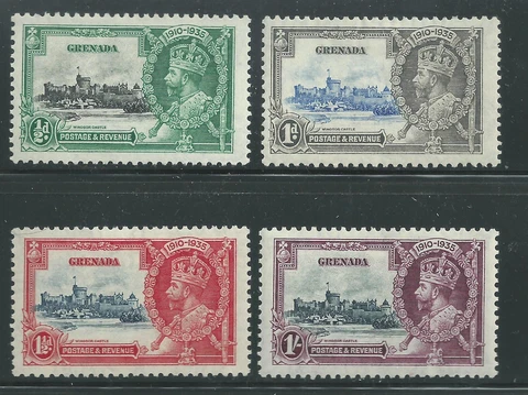Grenada Scott # 124-127 MH George V Silver Jubilee 1935 Cover