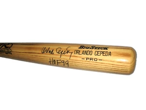 ORLANDO CEPEDA "HOF 99" AUTOGRAPHED INSCRIBED BASEBALL BAT W/ COA FREE SHIPPING - Picture 1 of 5