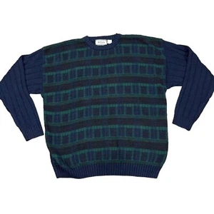 Vintage Duplex Designs Herren Heavy Knit Sweater XL Ramie Cotton Geometric 90s - Bild 1 von 14
