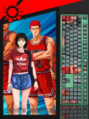 SLAM DUNK Anime Transparent 108 Keycap PBT for Cherry MX Mechanical Keyboard NEW - Image 1 of 4