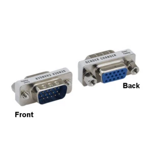 Mini adaptador HD15 macho a HD15 hembra 15 pines conector cambiador PC VGA SVGA video - Imagen 1 de 1