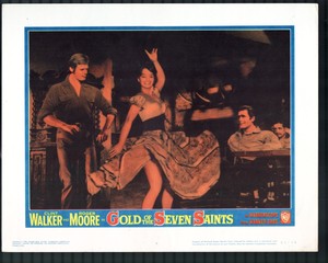 Gold of the Seven Saints 11"x14"  Lobby Card Lot Clint Walker Roger Moore Wes...
