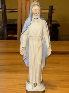 Statua/figurina Serpente schiacciante porcellana Stella madre Maria dipinta a mano vintage. - Foto 1 di 7