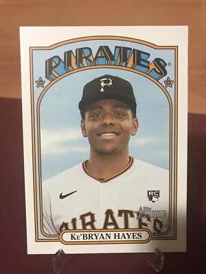2021 TOPPS HERITAGE KE’BRYAN HAYES RC OVERSIZED BOX TOPPER #OB-KBH PIRATES - Image 1 of 3
