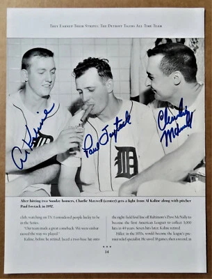 Detroit Tigers Al Kaline, Paul Foytack, & Charlie Maxwell Signed Photo 1957 JSA - Image 1 of 4
